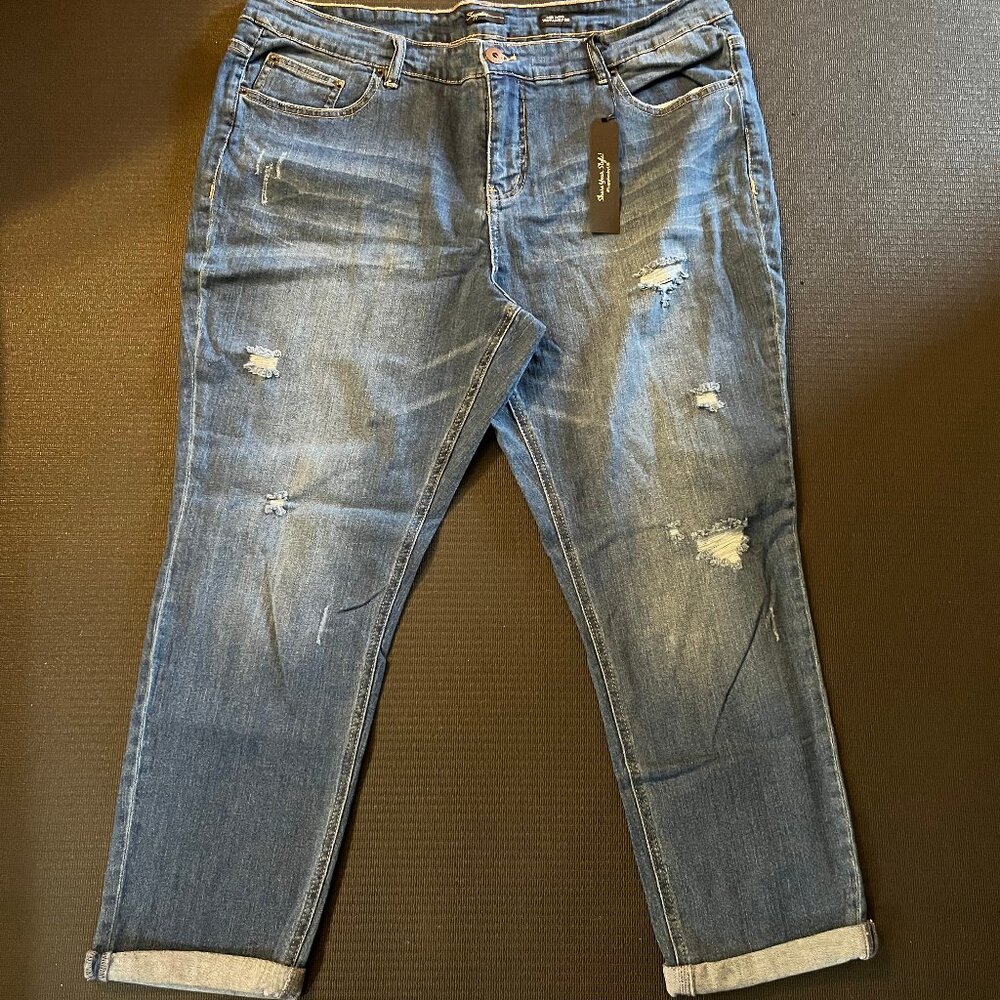Supplies Size 18W Distressed Denim Jeans